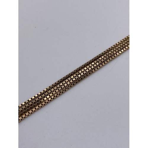 413 - 9CT GOLD BOX CHAIN 60CM 7.7G APPROX