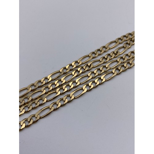 430 - 9CT GOLD FIGARO CHAIN WITH LOBSTER CLAW FASTENER 46CM 9.5G APPROX