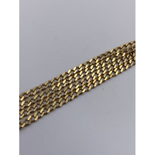 412 - 9CT GOLD FLAT LINK CURB CHAIN 46CM 5.2G APPROX