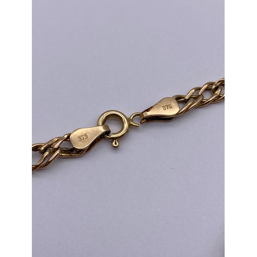 414 - 9CT GOLD DOUBLE LINK BRACELET 18CM 2.1G APPROX