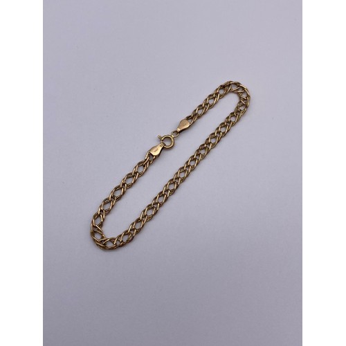 414 - 9CT GOLD DOUBLE LINK BRACELET 18CM 2.1G APPROX