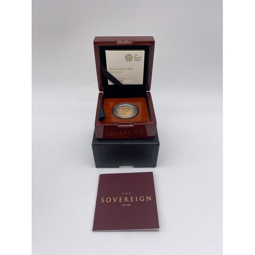 382 - QUEEN ELIZABETH II 2020 GOLD PROOF SOVEREIGN 8G APPROX