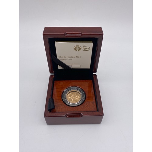 382 - QUEEN ELIZABETH II 2020 GOLD PROOF SOVEREIGN 8G APPROX