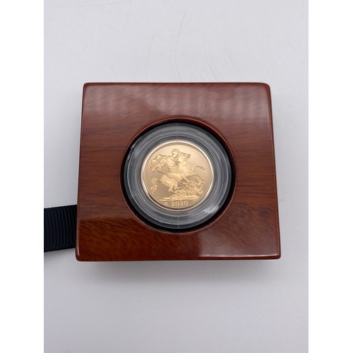 382 - QUEEN ELIZABETH II 2020 GOLD PROOF SOVEREIGN 8G APPROX