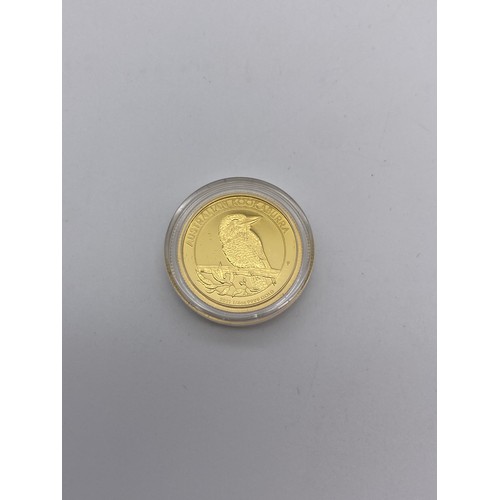 385 - AUSTRALIA MINT 2021 KOOKABURRA GOLD PROOF COIN 1/4 OF AN OUNCE