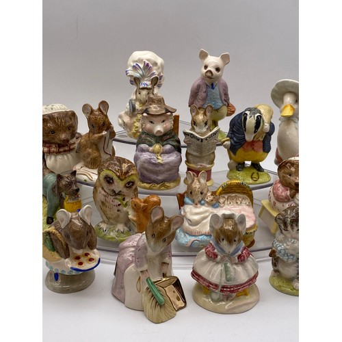 534 - COLLECTION OF ROYAL ALBERT BEATRIX POTTER CHARACTER FIGURES INCLUDING THE OLD WOMAN, TOMMY BROCK, MI... 