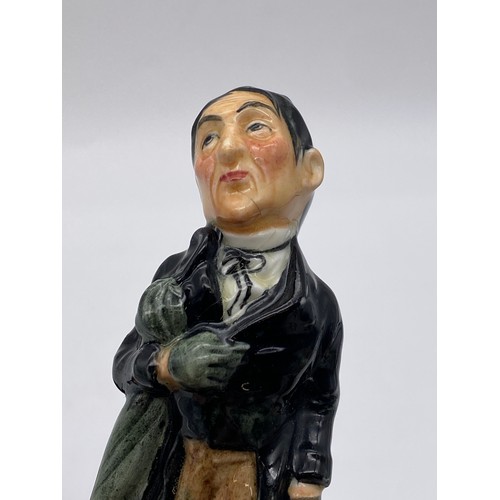 544 - THREE ROYAL DOULTON DICKENS CHARACTER FIGURES INCLUDING ARTFUL DODGER AND STIGGINS, AND MR PICKWICK