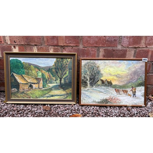 668 - SELECTION OF AMATEUR OIL ON BOARDS INC. STILL LIFE OF FRUIT AND SEASCAPES