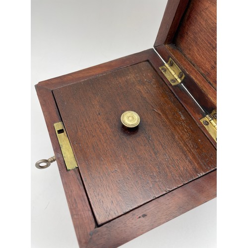 606 - REGENCY ROSEWOOD SARCOPHAGUS TEA CADDY