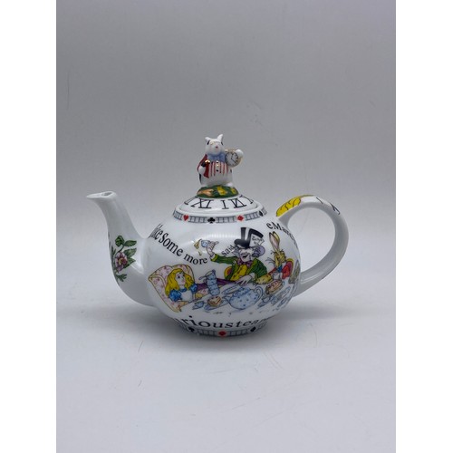 603 - PAUL CARDEW DESIGN ALICE IN WONDERLAND MINIATURE TEASET IN BOX AND MATCHING BOXED TEAPOT