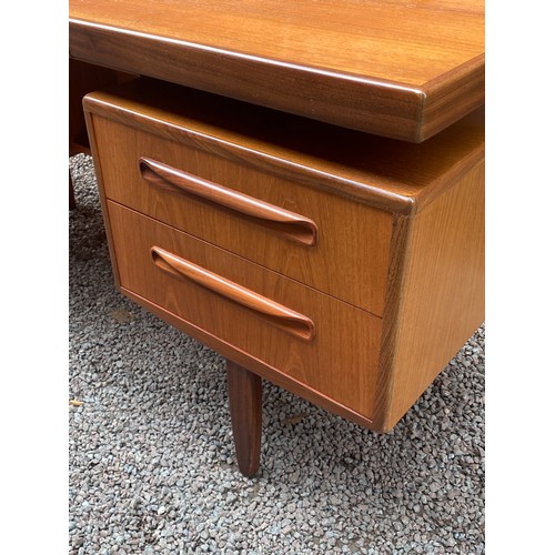 14 - G PLAN 1970S TEAK KNEEHOLE DRESSING TABLE