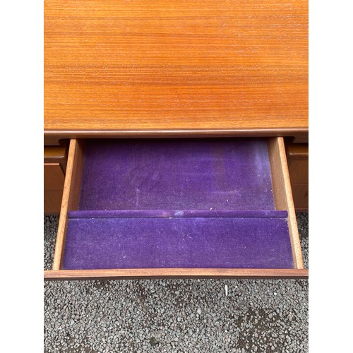 14 - G PLAN 1970S TEAK KNEEHOLE DRESSING TABLE