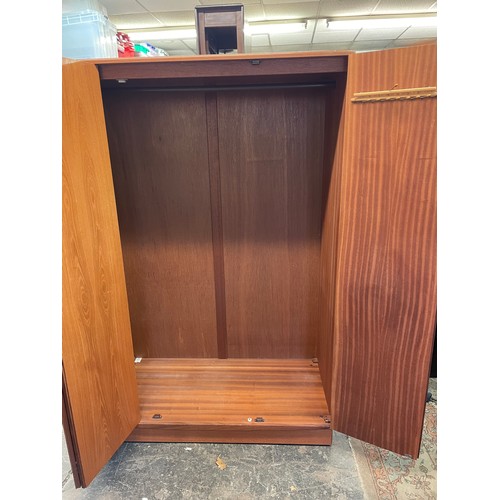 22 - 1970S G PLAN TRIPLE DOOR WARDROBE