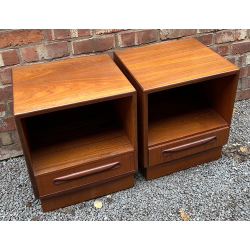 24 - PAIR OF 1970S G PLAN TEAK BEDSIDE UNITS WITH DRAWERS