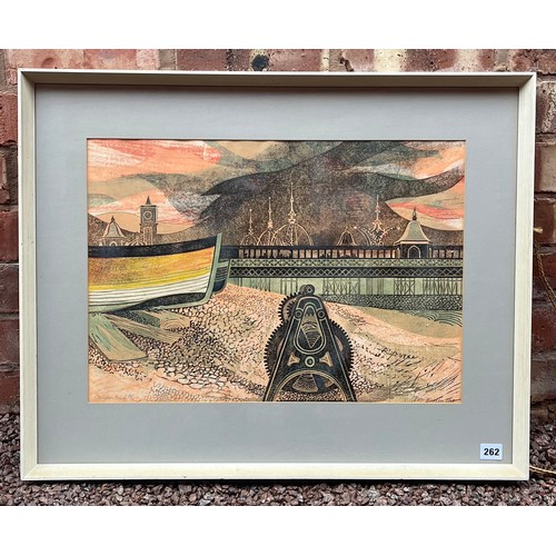 262 - PETER WICKHAM LIMITED EDITION 10/10 ENTITLED BRIGHTON BEACH DATED 1969