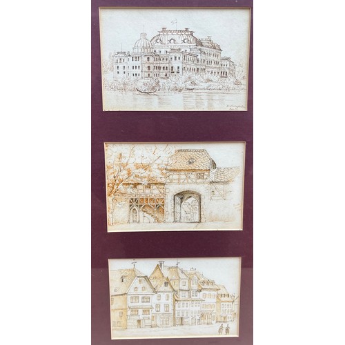 264 - CONSTANCE BIDDER PEN DRAWING BUTZBACH AND DROTTNINGHOLM