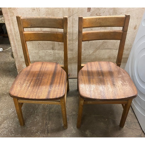 68 - PAIR OF MID 20TH CENTURY BEECH NURSERY CHAIRS