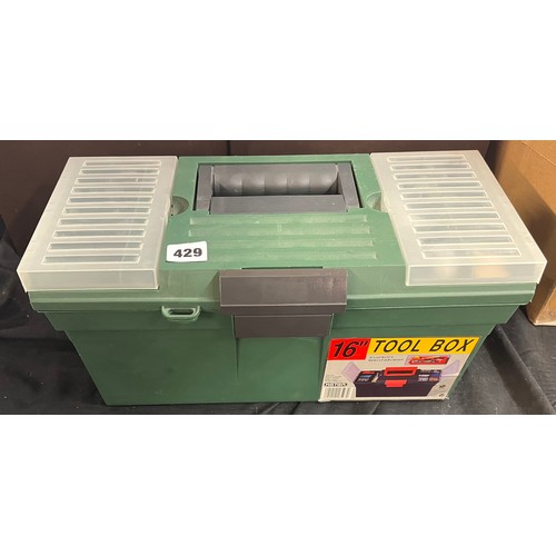 429 - 16INCH PLASTIC TOOL BOX