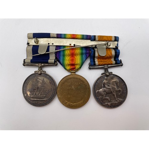 522 - J39694 G.F. RUSSELL A.B.H WWI MEDAL TRIO