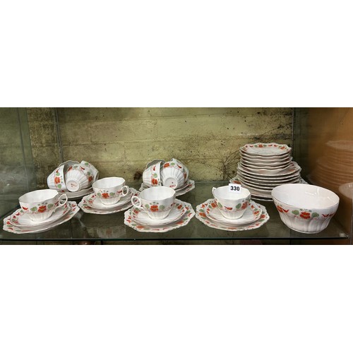 330 - VICTORIAN FLORAL 12 PLACE TEASET