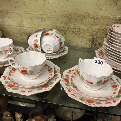 330 - VICTORIAN FLORAL 12 PLACE TEASET