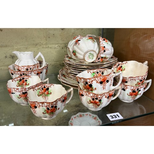 331 - VICTORIAN MELBA CHINA FLORAL TEASET