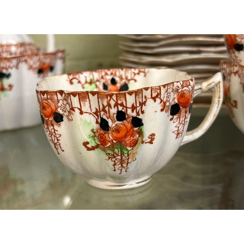 331 - VICTORIAN MELBA CHINA FLORAL TEASET