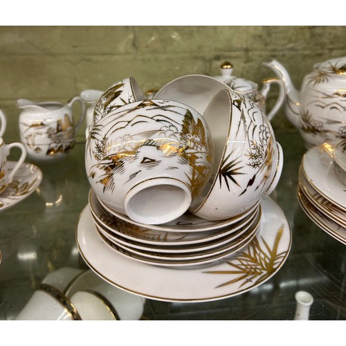 339 - SHELF - EGGSHELL GEISHA PORTRAIT COFFEE AND TEA SERVICE