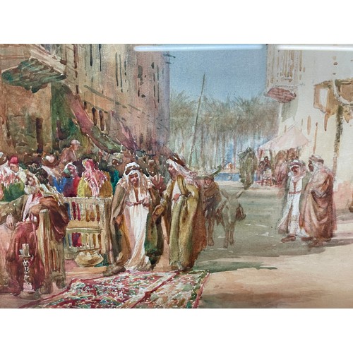 281 - WH SWEET (1889-1949) WATER COLOUR ENTITLED OUTSIDE OF THE MOSQUE AMARA