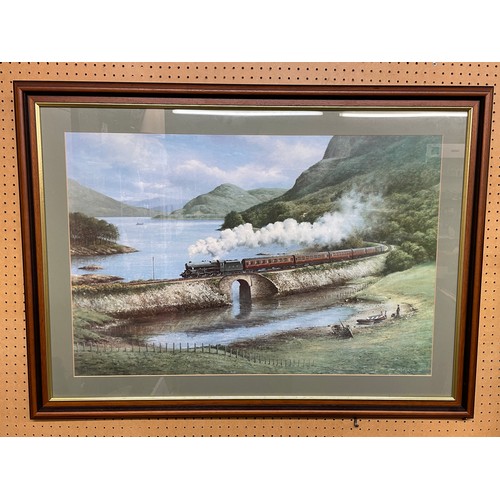 280 - LITHOGRAPHIC PRINT AFTER DON BRECKON OF STEAM LOCOMOTIVE