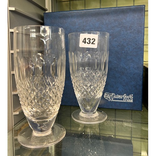 432 - BOXED CRYSTAL GLASSWARE INCLUDING PAIR OF WATERFORD COLLEEN GLASSES, EDINBURGH BRANDY BALLOONS, AND ... 