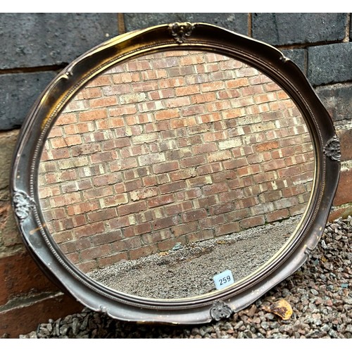 259 - OVAL BURNISHED MIRROR