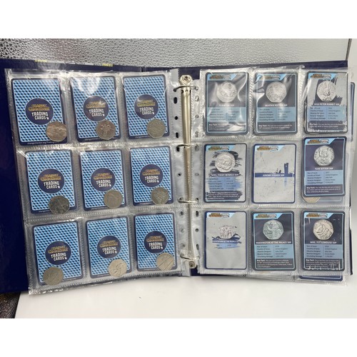 CHANGE CHECKER ALBUM OF COLLECTIBLE 50 PENCE PIECES WITH TRADING CARDS ...