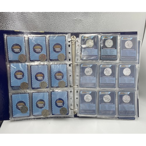 CHANGE CHECKER ALBUM OF COLLECTIBLE 50 PENCE PIECES WITH TRADING CARDS ...