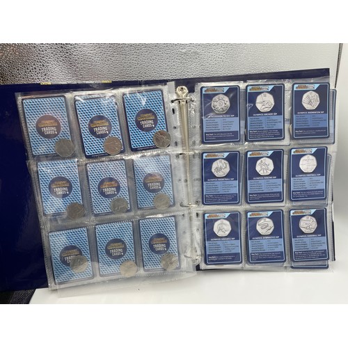 CHANGE CHECKER ALBUM OF COLLECTIBLE 50 PENCE PIECES WITH TRADING CARDS ...
