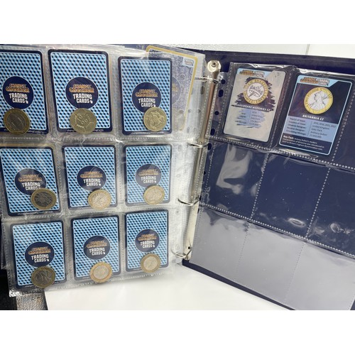 CHANGE CHECKER ALBUM OF COLLECTIBLE 50 PENCE PIECES WITH TRADING CARDS ...
