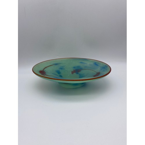 564 - MDINA GLASS SHALLOW BOWL