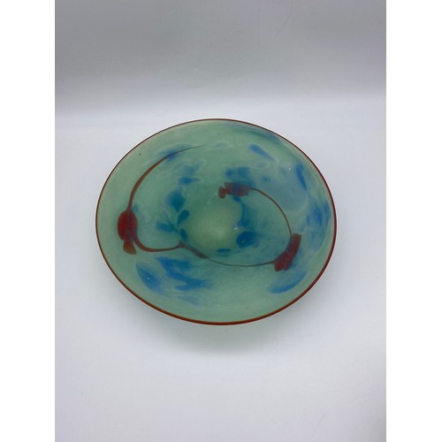 564 - MDINA GLASS SHALLOW BOWL