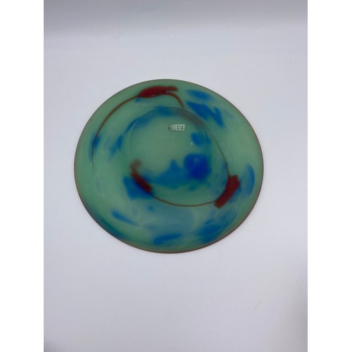 564 - MDINA GLASS SHALLOW BOWL