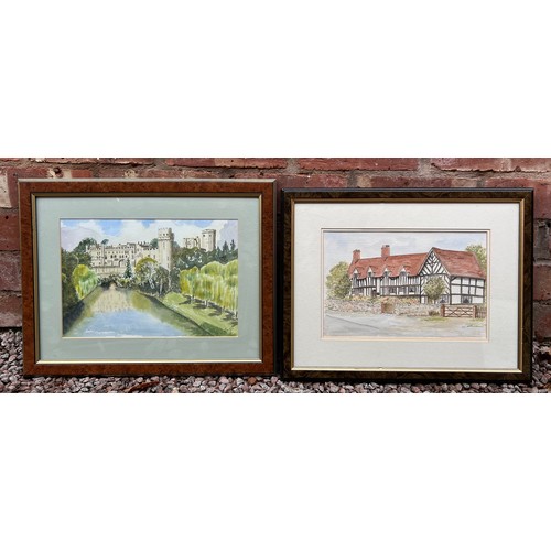 297 - SELECTION OF WATERCOLOURS OF WARWICKSHIRE LANDMARKS