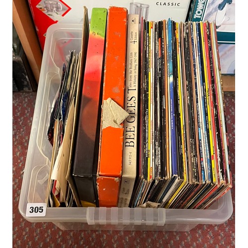 305 - CRATE OF VARIOUS VINYL LPS AND BOX SETS