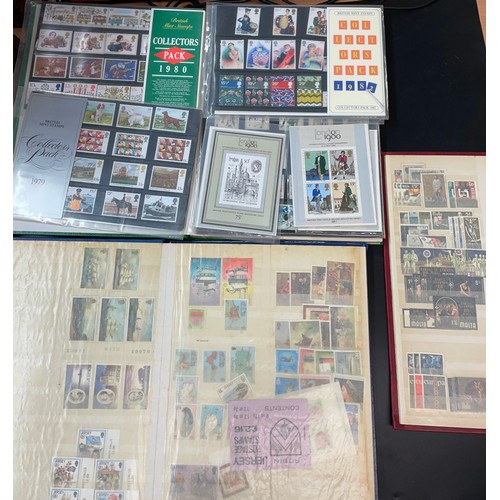 699 - ALBUM OF MALTA COMMEMORATIVE POSTAGE STAMPS, ALBUM OF CHANNEL ISLANDS, AND QUEEN ELIZABETH II STAMPS... 