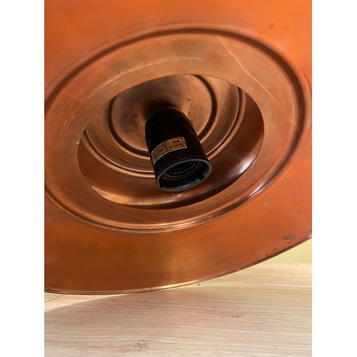 487 - COPPER SUSPENDED LAMP SHADE