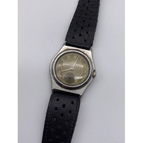 685 - VINTAGE OMEGA WRISTWATCH A/F ON LEATHER STRAP