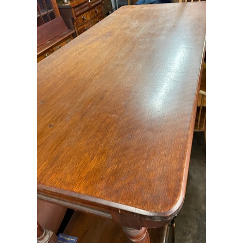 136 - AESTHETIC LATE 19TH CENTURY SIDE TABLE FITTED WITH TWO DRAWERS