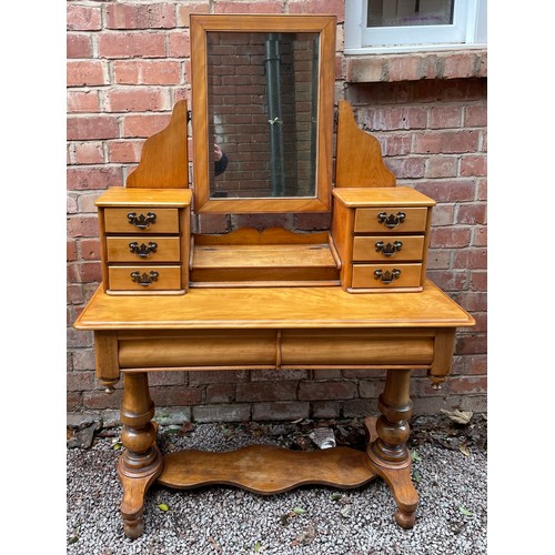 219 - VICTORIAN SATIN BIRCH DUCHESS DRESSING TABLE