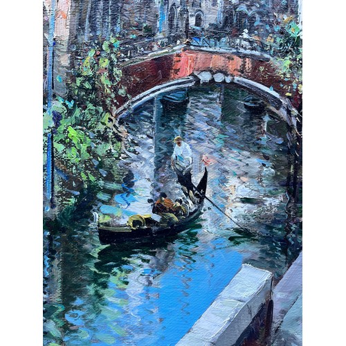 310 - 21ST CENTURY OILS ON CANVAS VENETIAN CANAL SCENE