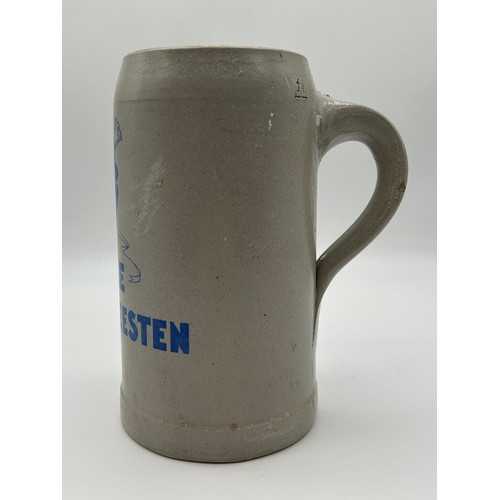 492 - LARGE WHITBREAD TANKARD AND GERMAN BEER DRINKING MUGS