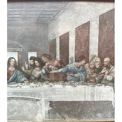 327 - PRINT OF THE LAST SUPPER FRAMED AND GLAZED