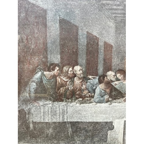 327 - PRINT OF THE LAST SUPPER FRAMED AND GLAZED